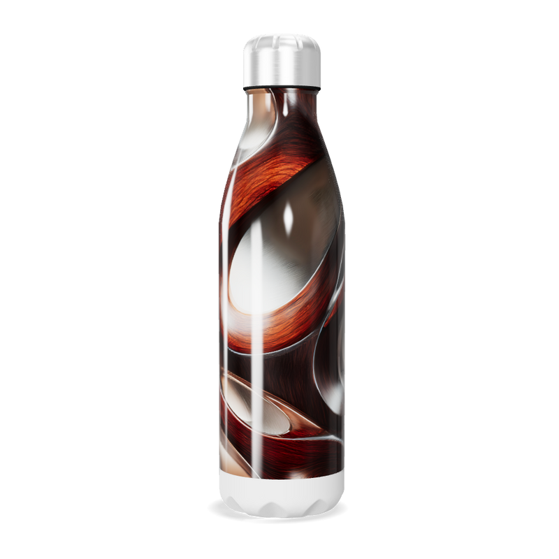 Garrafa Inox Azul - Estampa Ondulada