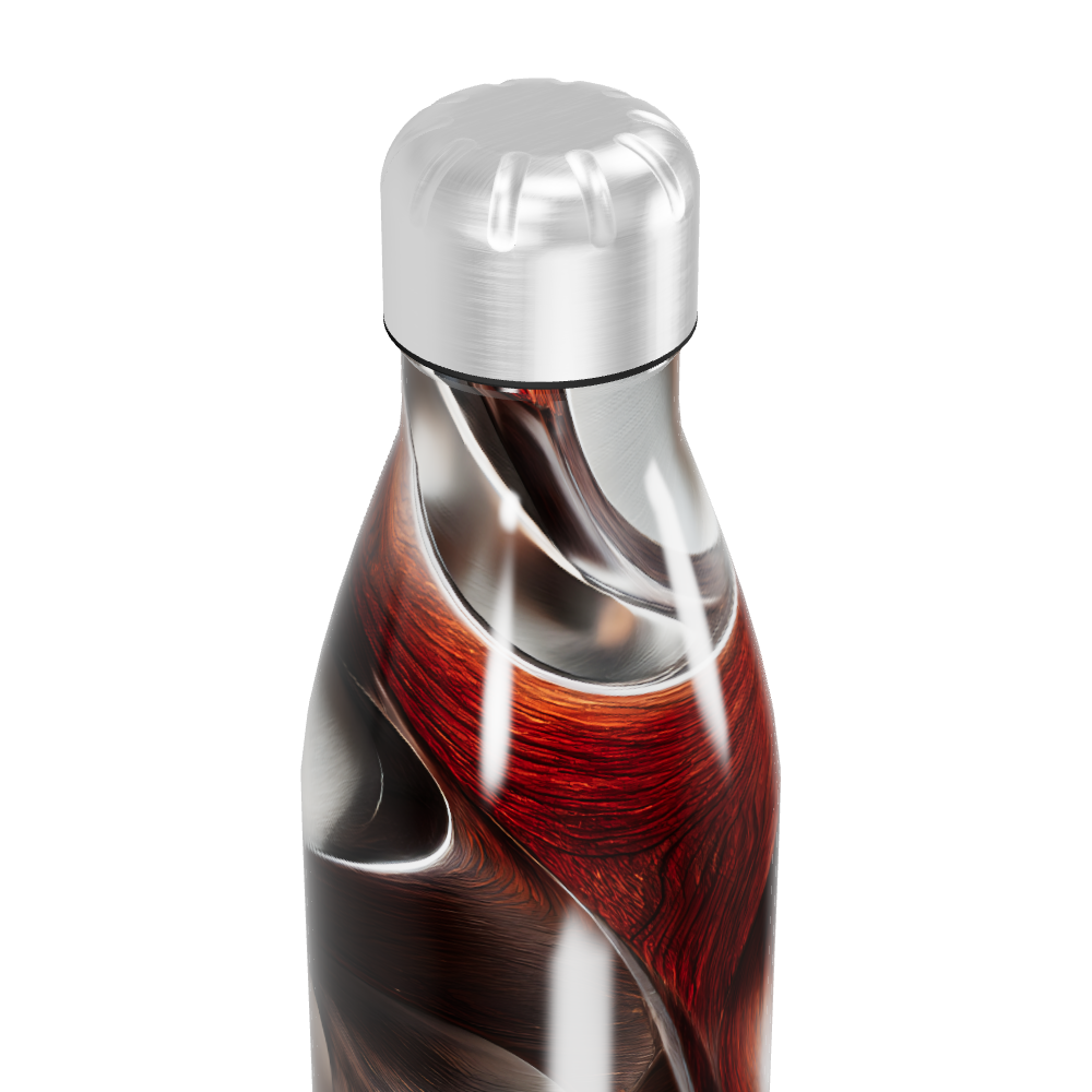 Garrafa Inox Azul - Estampa Ondulada