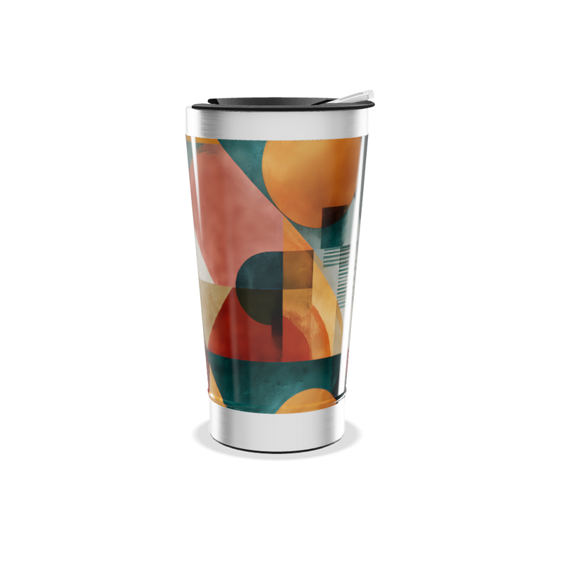 Copo Térmico - Design Geométrico Colorido