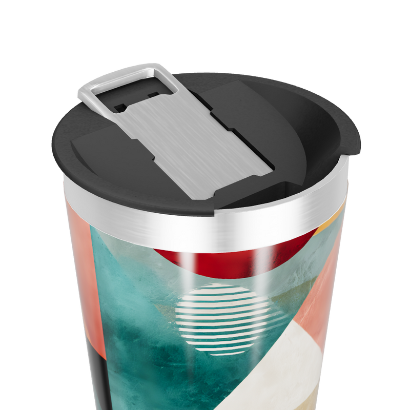 Copo Térmico - Design Geométrico Colorido