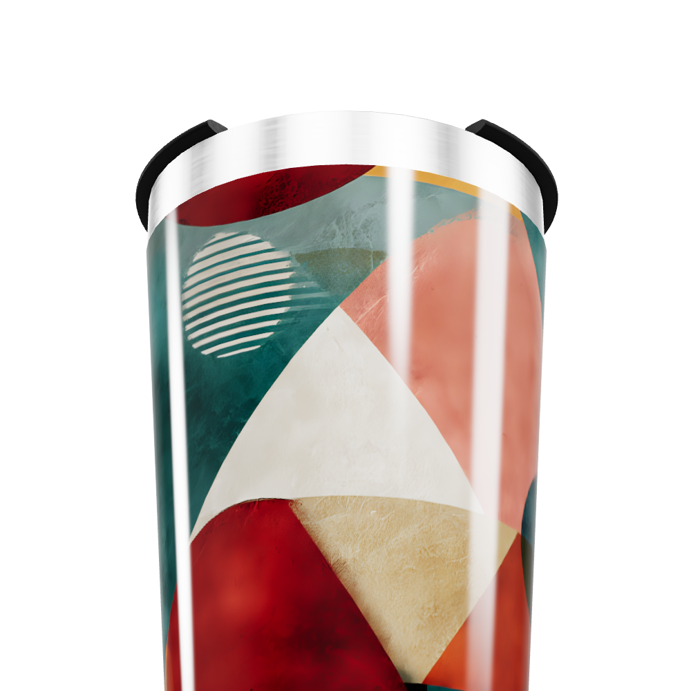 Copo Térmico - Design Geométrico Colorido