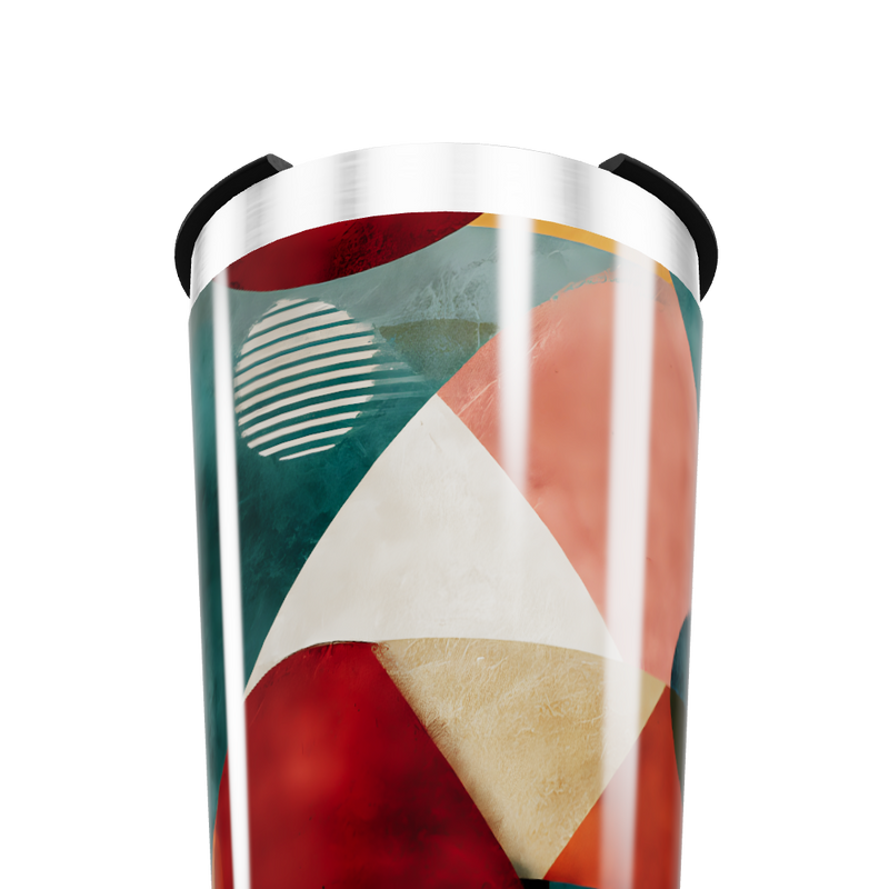 Copo Térmico - Design Geométrico Colorido