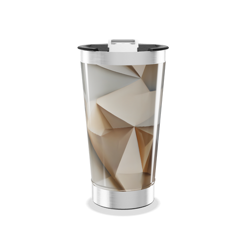 Copo Térmico - Geométrico Bege Aço Inox