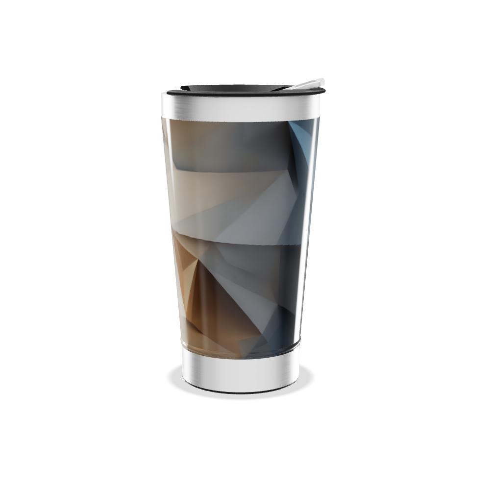 Copo Térmico - Geométrico Bege Aço Inox