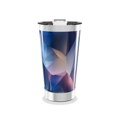 Copo Térmico - Geométrico Azul Inox