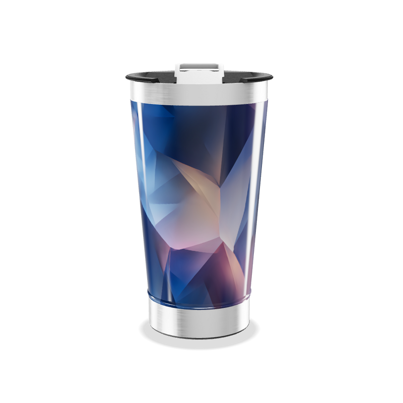 Copo Térmico - Geométrico Azul Inox