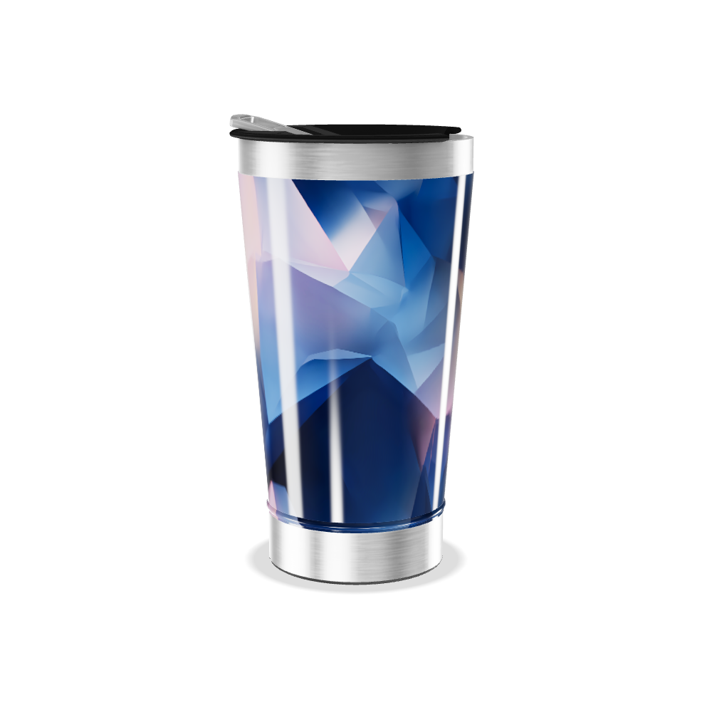 Copo Térmico - Geométrico Azul Inox