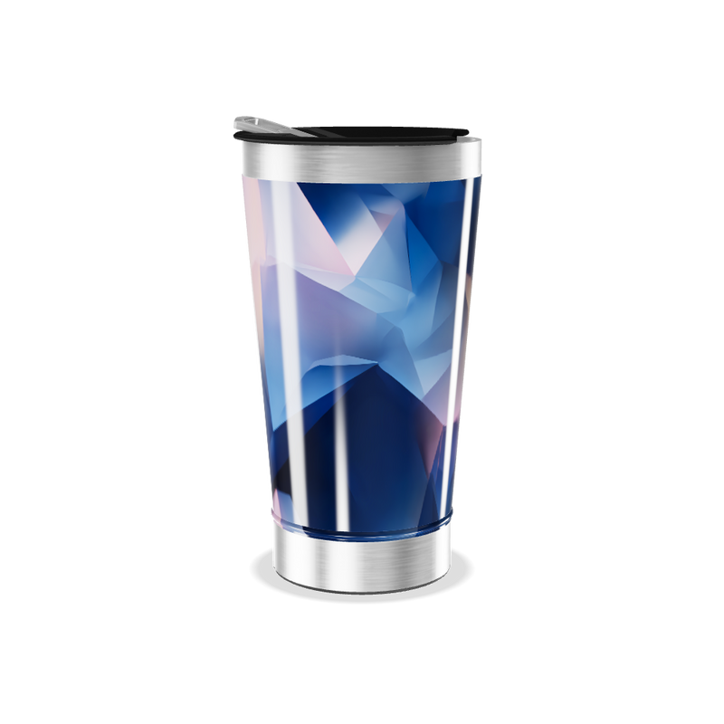 Copo Térmico - Geométrico Azul Inox