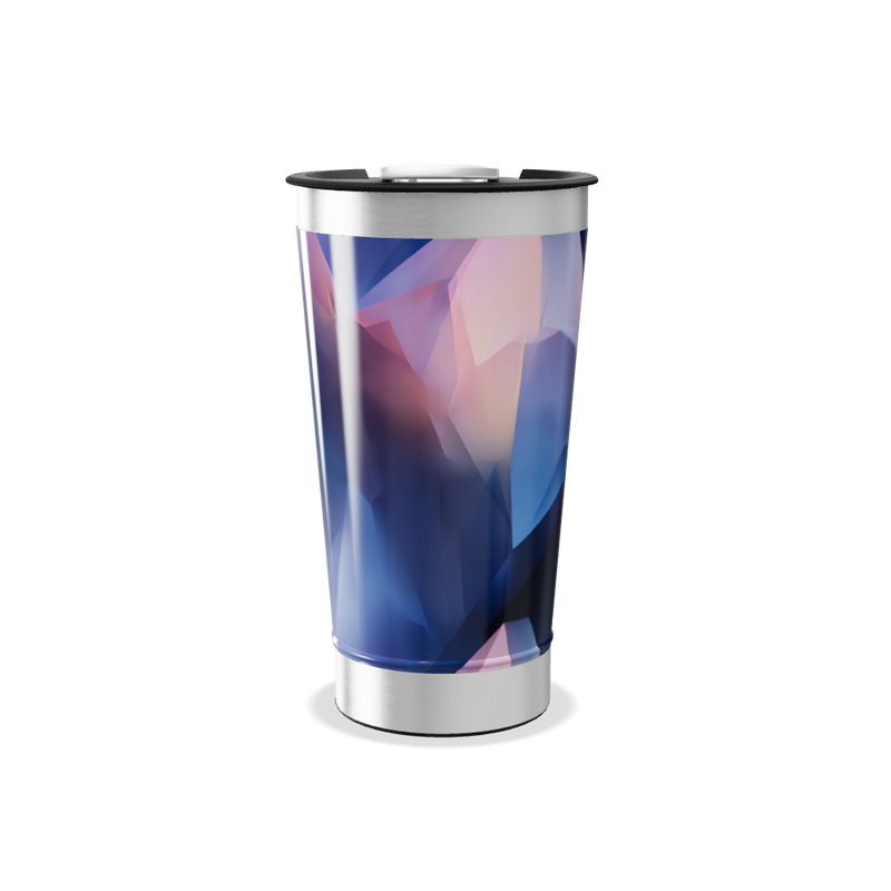 Copo Térmico - Geométrico Azul Inox