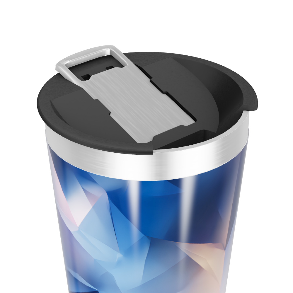 Copo Térmico - Geométrico Azul Inox