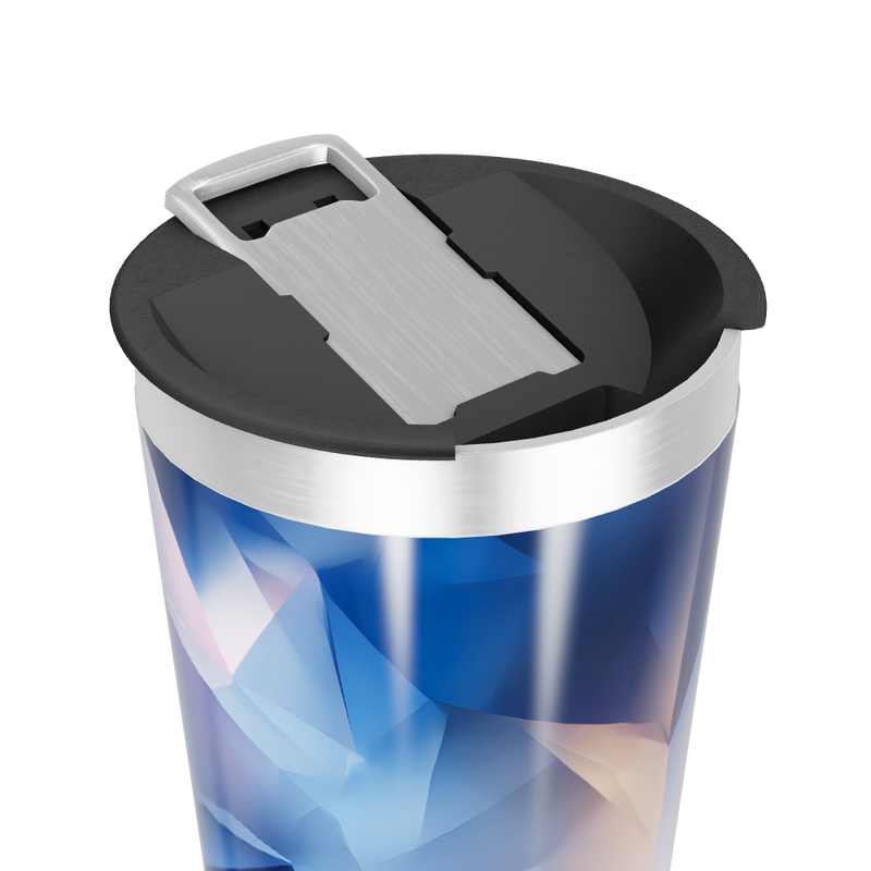 Copo Térmico - Geométrico Azul Inox