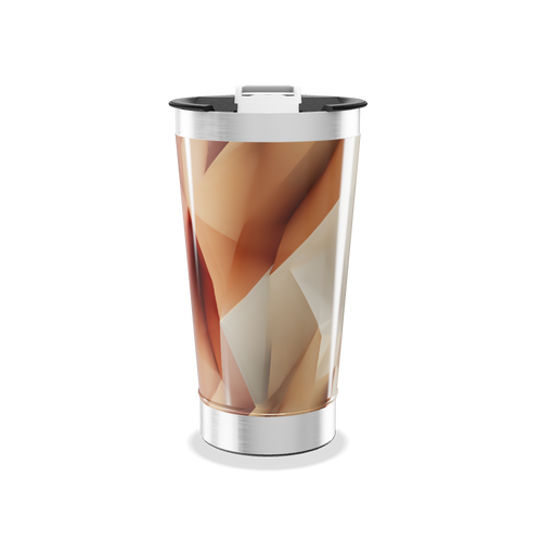 Copo Térmico - Com design geométrico colorido