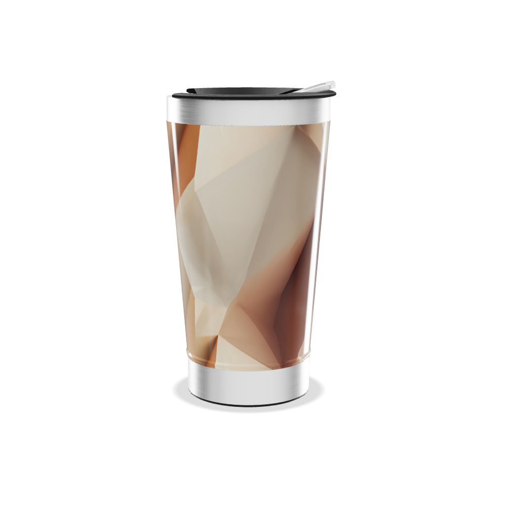 Copo Térmico - Com design geométrico colorido
