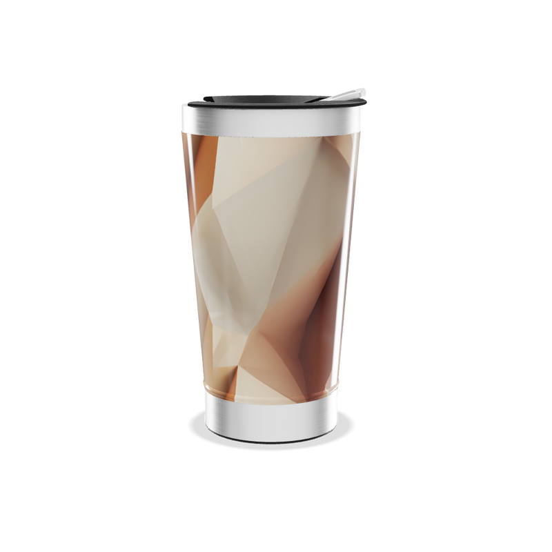 Copo Térmico - Com design geométrico colorido