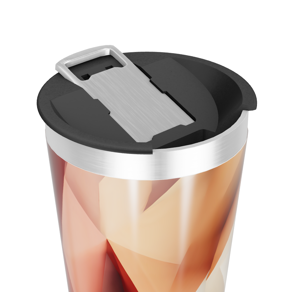 Copo Térmico - Com design geométrico colorido