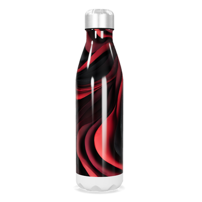Garrafa Inox - Estampa Vermelha e Preta
