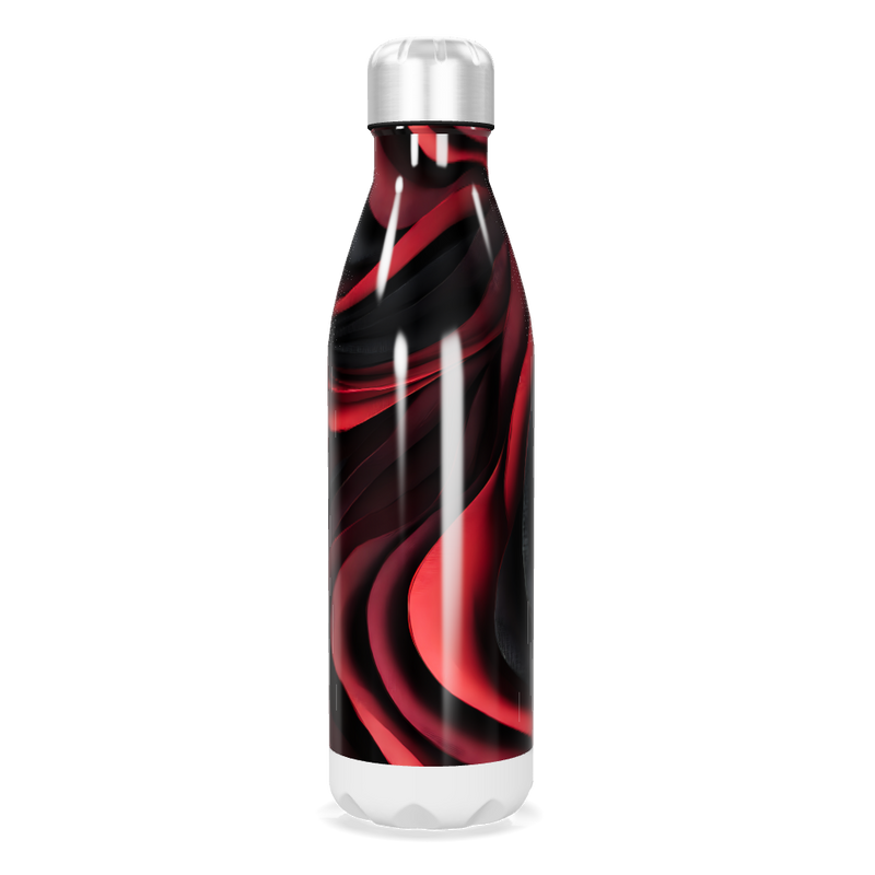 Garrafa Inox - Estampa Vermelha e Preta