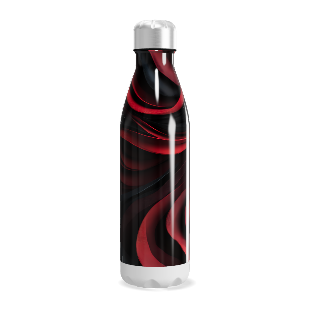Garrafa Inox - Estampa Vermelha e Preta