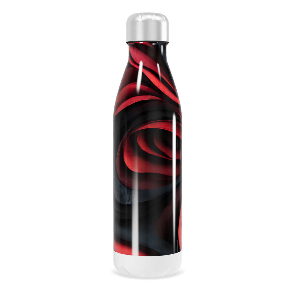 Garrafa Inox - Estampa Vermelha e Preta