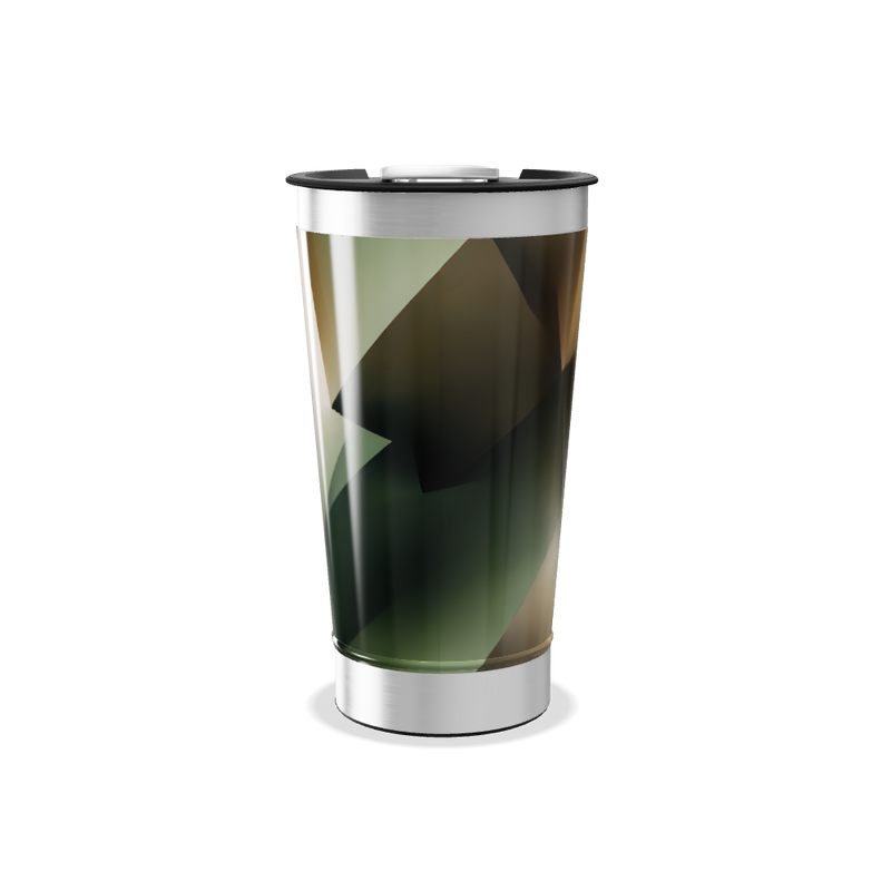 Copo Térmico - Geométrico Verde Inox