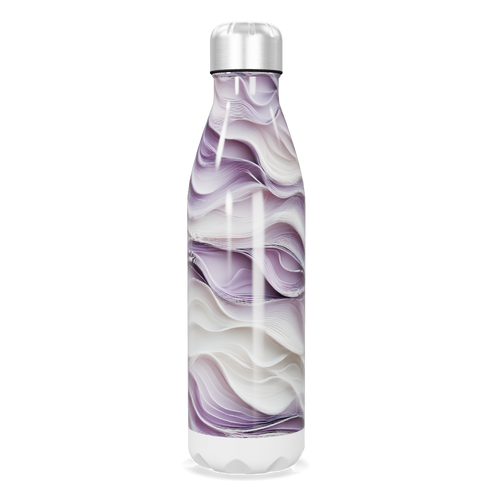 Garrafa Inox - Estampa Ondas Roxas