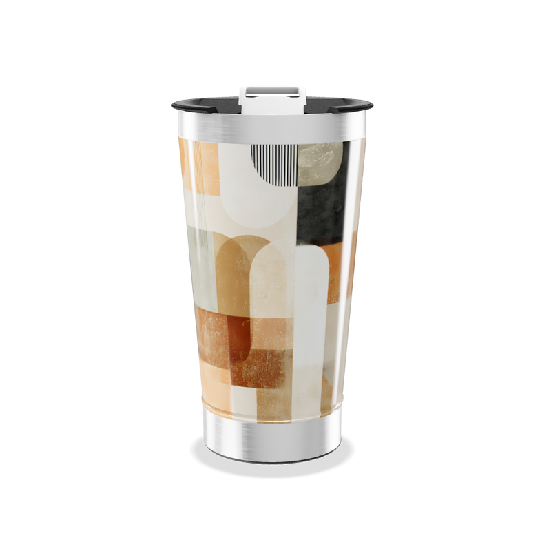 Copo Térmico - Estampa geométrica colorida