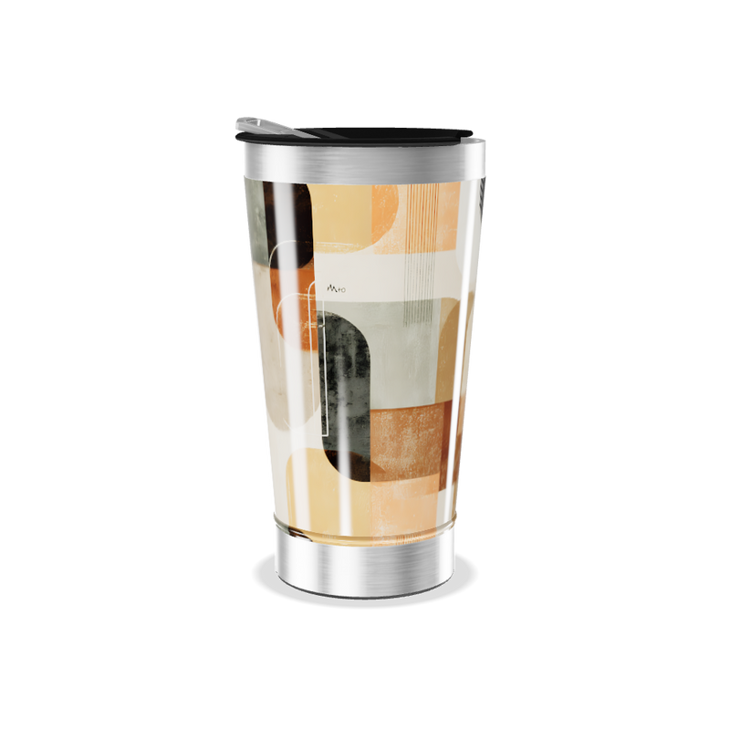 Copo Térmico - Estampa geométrica colorida