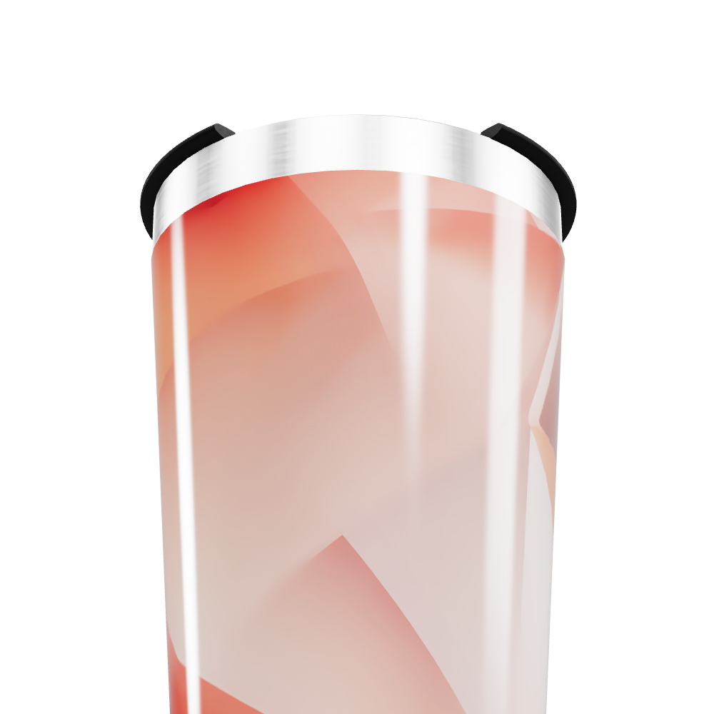 Copo Térmico - Design Geométrico Laranja