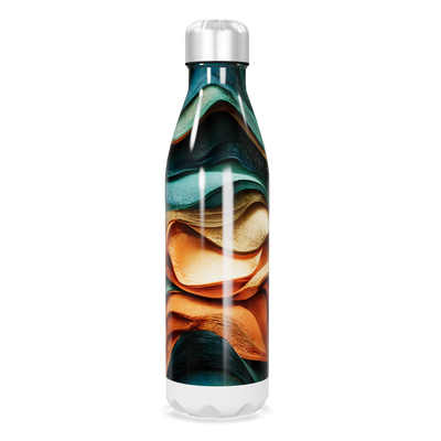 Garrafa Inox - Estampa Ondas Coloridas