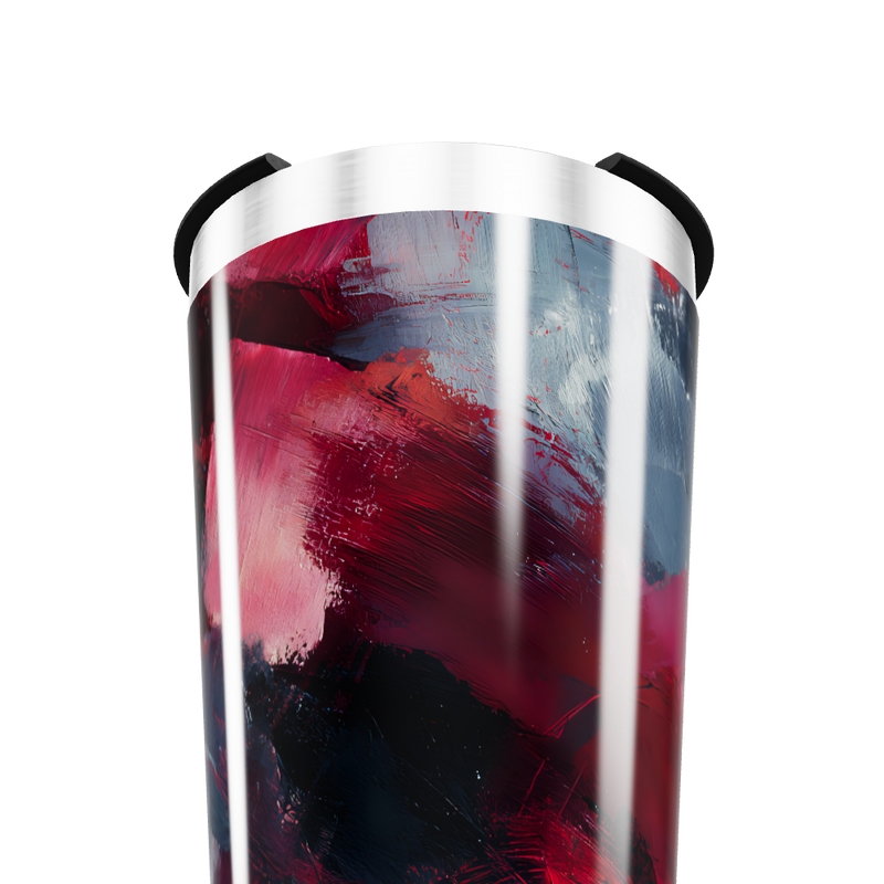 Copo Térmico - Abstrato Vermelho e Preto