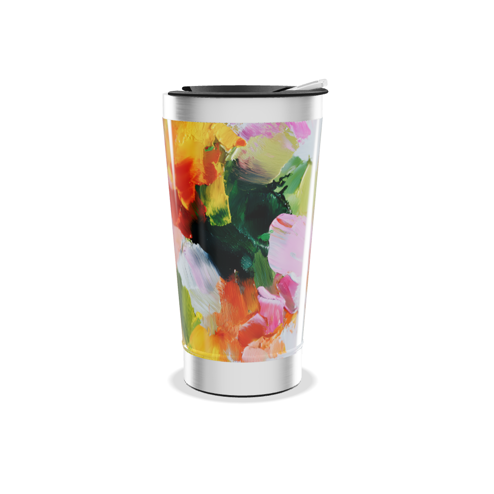 Copo Térmico - Estampa Abstrata Colorida