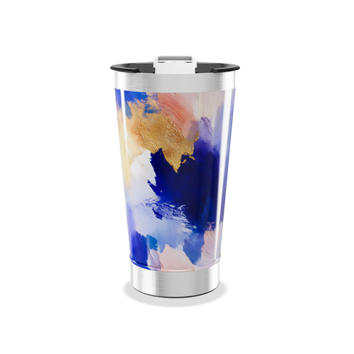 Copo Térmico - Pintura Abstrata Colorida