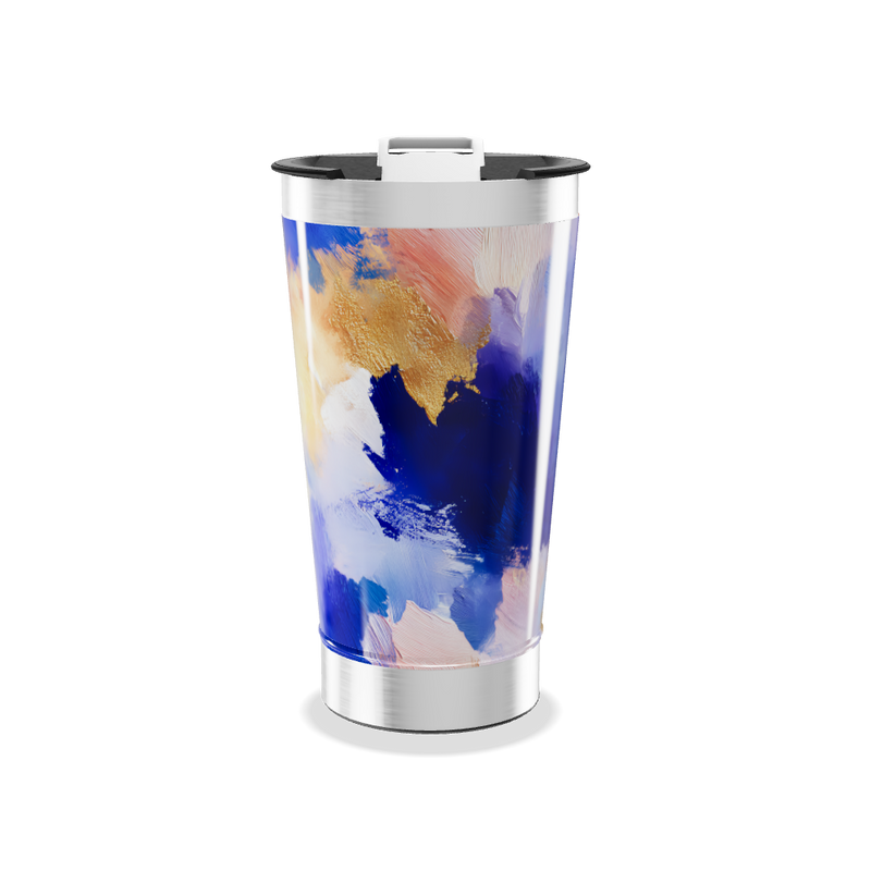 Copo Térmico - Pintura Abstrata Colorida