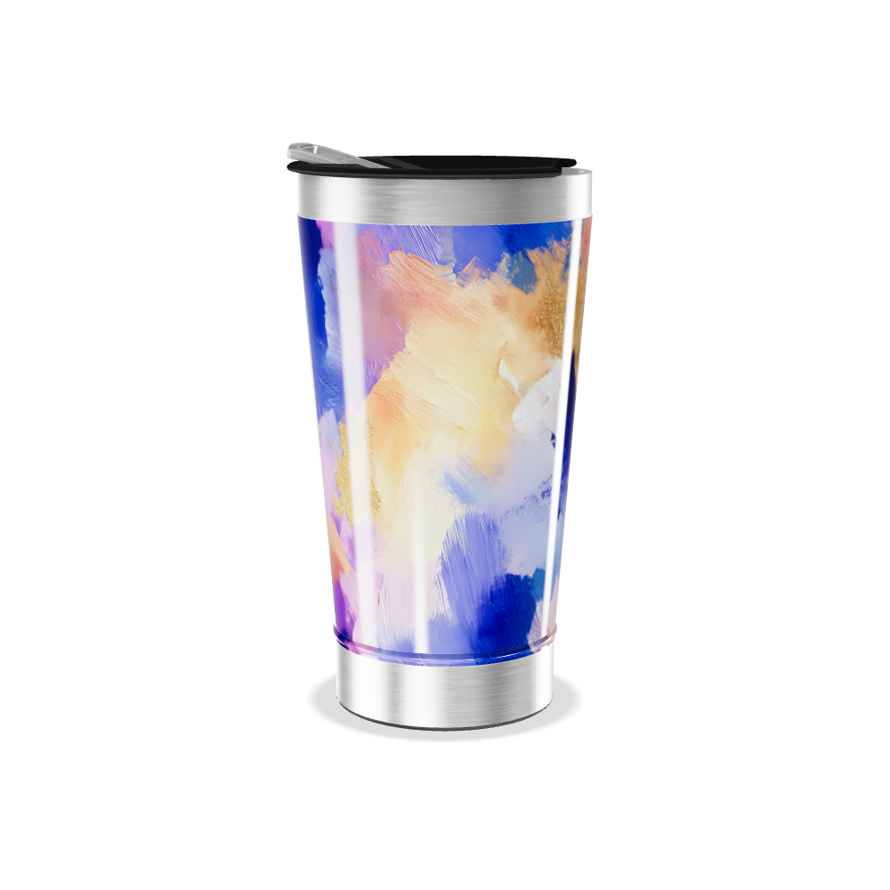 Copo Térmico - Pintura Abstrata Colorida