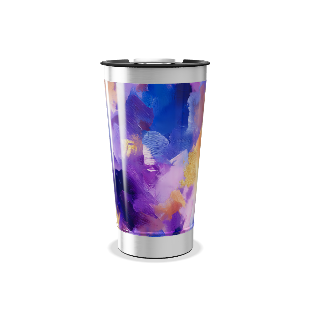 Copo Térmico - Pintura Abstrata Colorida