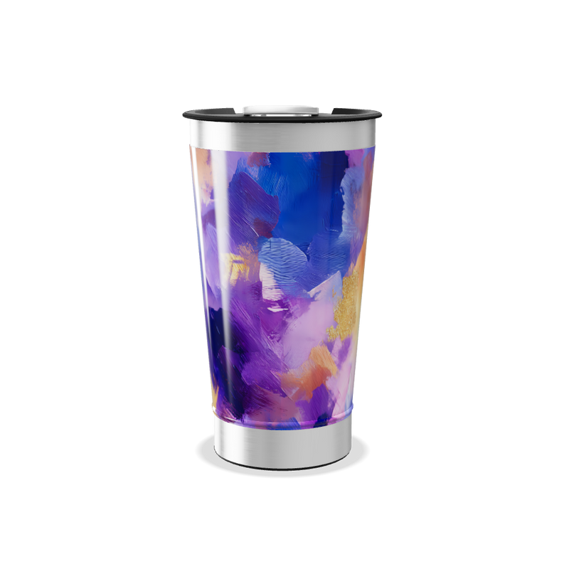 Copo Térmico - Pintura Abstrata Colorida