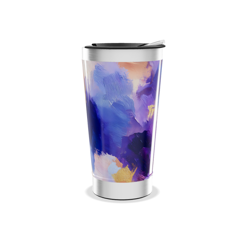 Copo Térmico - Pintura Abstrata Colorida