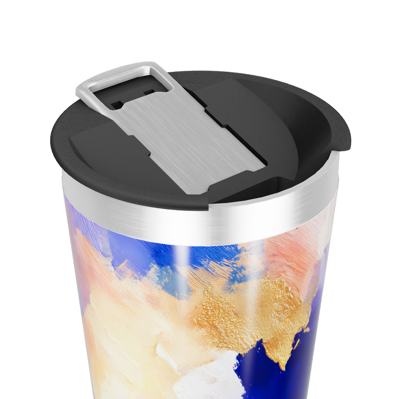 Copo Térmico - Pintura Abstrata Colorida