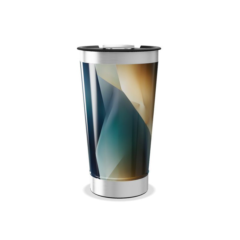 Copo Térmico - Design Abstrato Metalizado