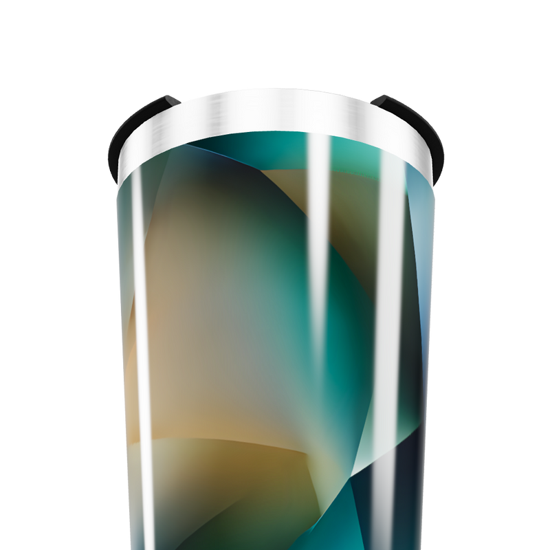 Copo Térmico - Design Abstrato Metalizado