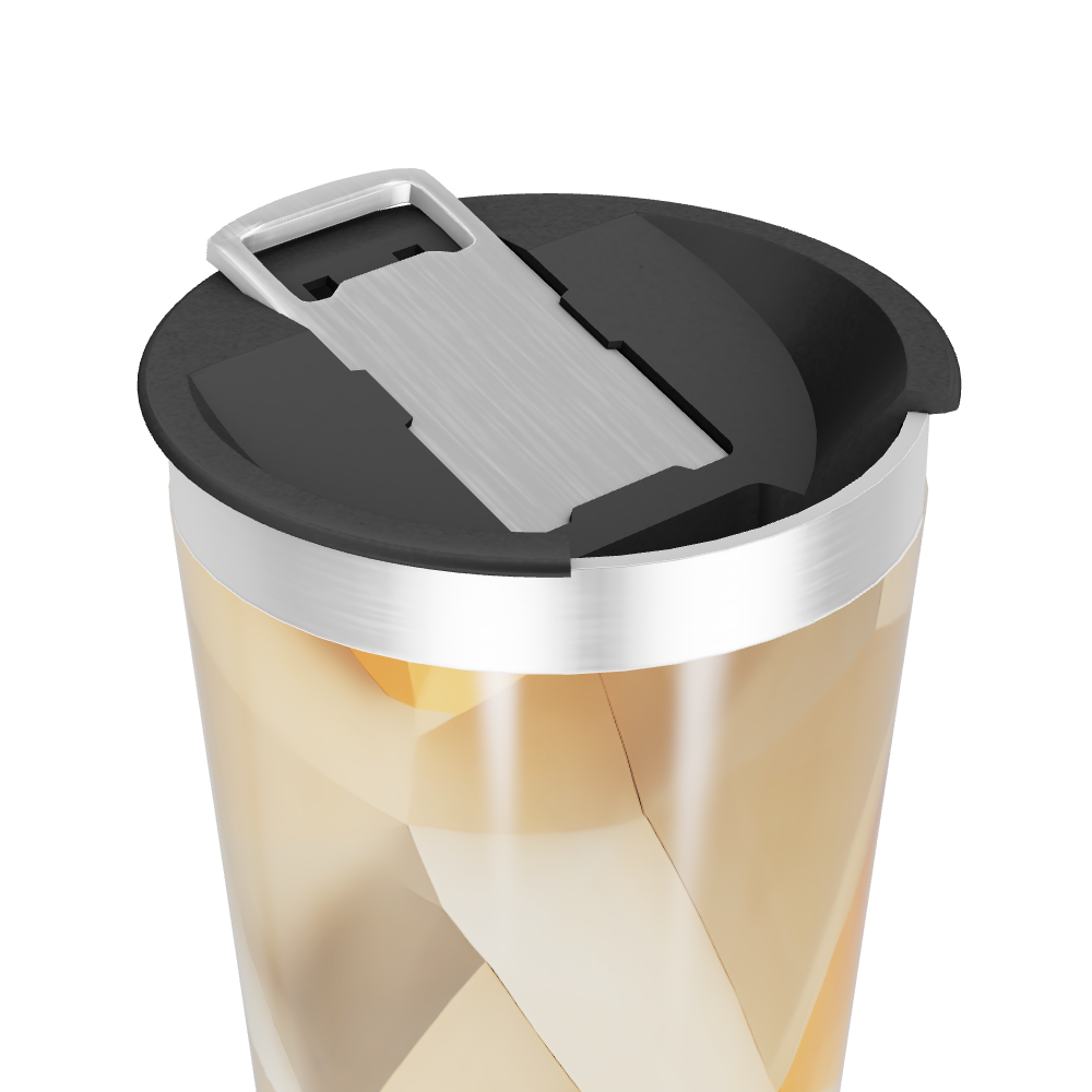 Copo Térmico - Design Geométrico Bege