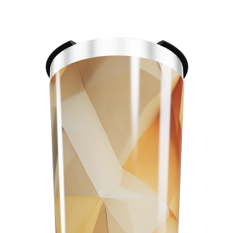 Copo Térmico - Design Geométrico Bege