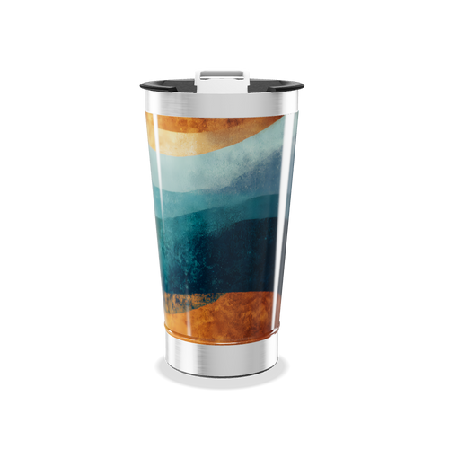 Copo Térmico - Estampa Ondas Coloridas