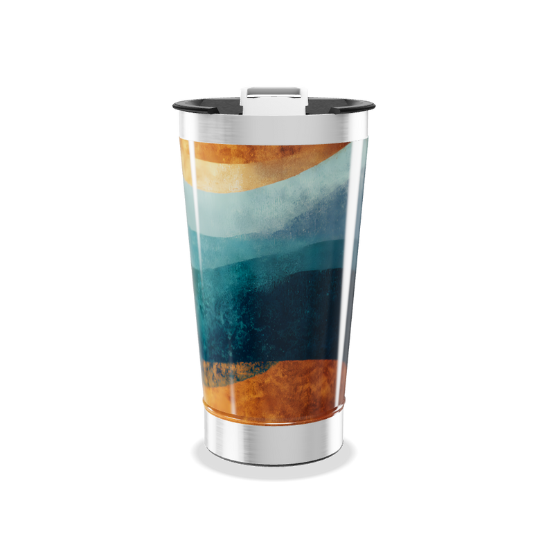 Copo Térmico - Estampa Ondas Coloridas