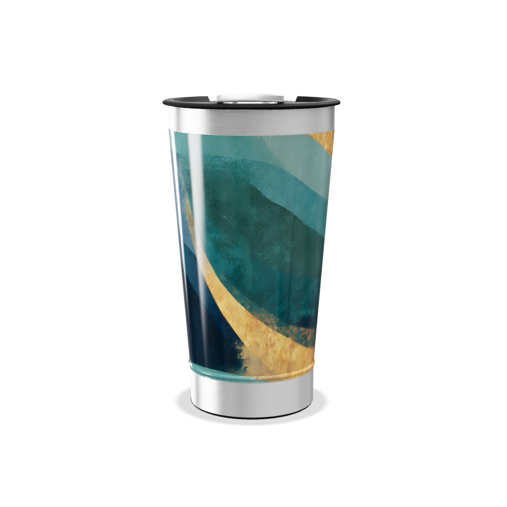 Copo Térmico - Estampa Ondas Coloridas