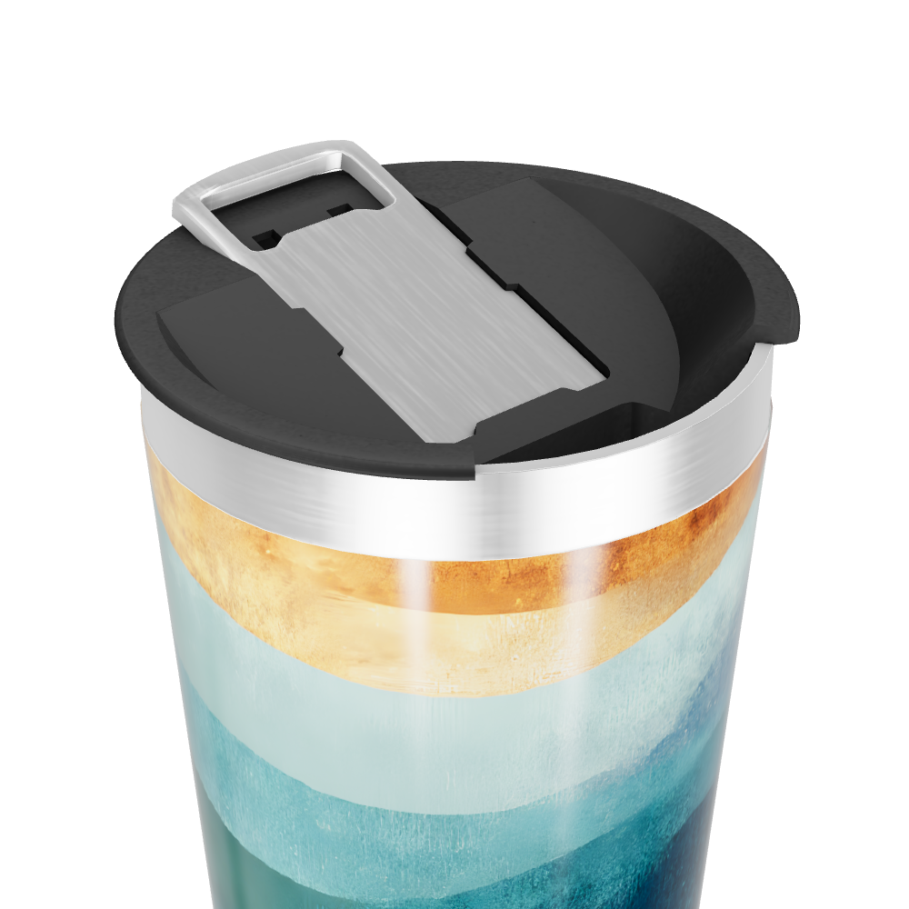 Copo Térmico - Estampa Ondas Coloridas