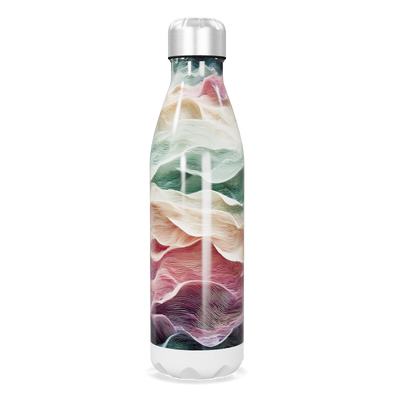 Garrafa Inox - Estampa Ondas Coloridas
