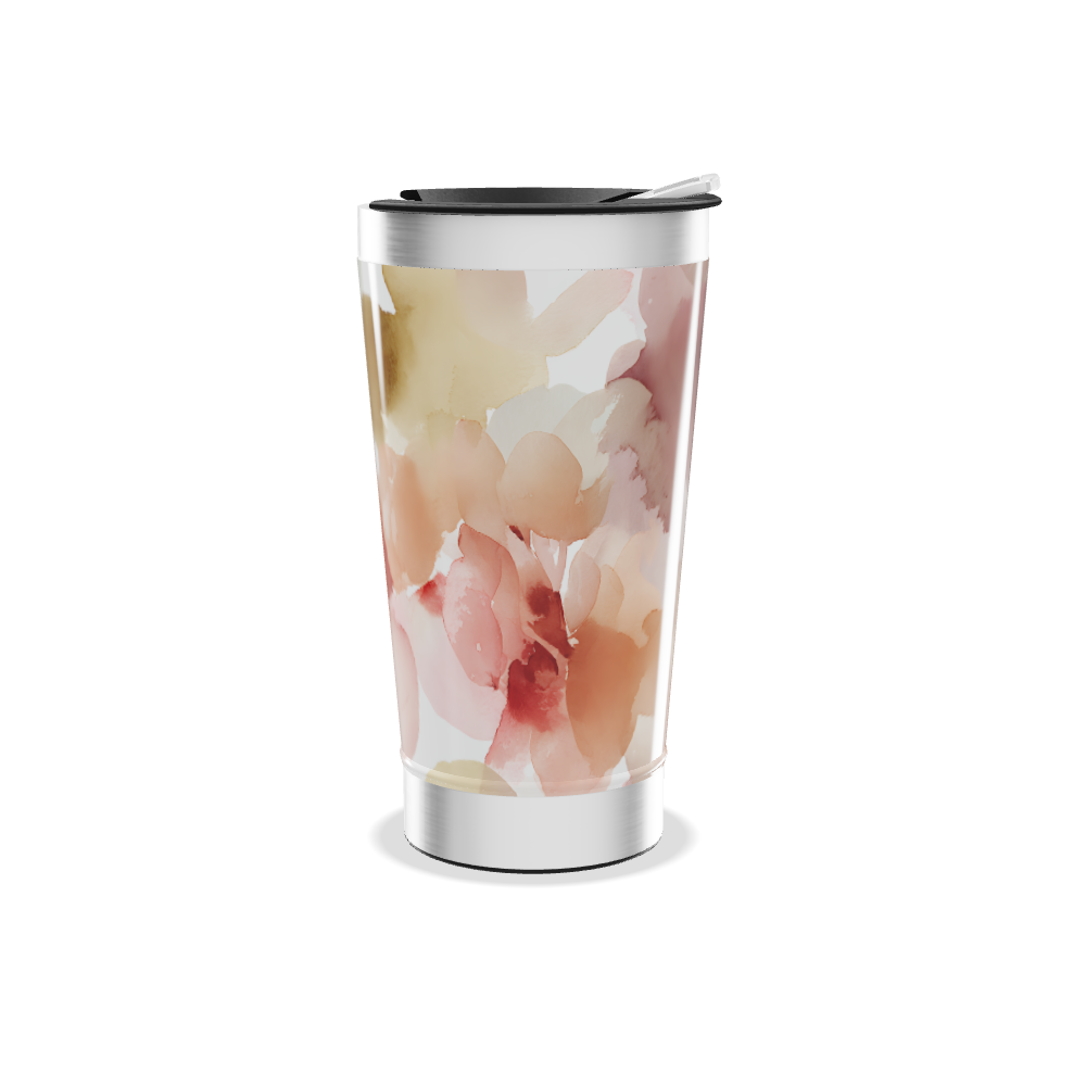 Copo Térmico - Estampa Floral Aquarela