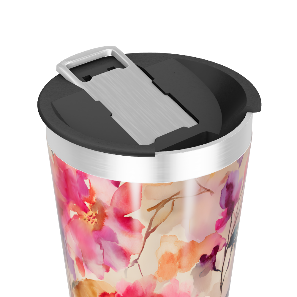 Copo Térmico - Floral Colorido Aço Inox