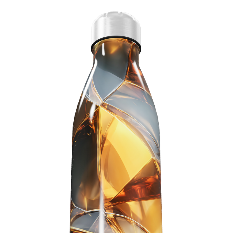 Garrafa Inox - Estampa Cristais Ámbar